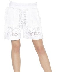 Nina Ricci Cotton San Gallo Laced Shorts