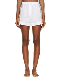 Raphaëlla Riboud White Cotton And Lace Fred Shorts