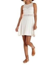 Charlotte Russe Cut Out Lace Skater Dress