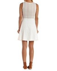 Charlotte Russe Cut Out Lace Skater Dress