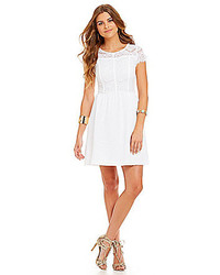 Kensie Lace Fit And Flare Dress