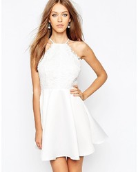 Missguided Lace Skater Dress With Back Detail