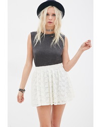 Forever 21 Floral Lace Mini Skirt