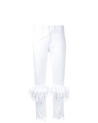 White Lace Skinny Pants