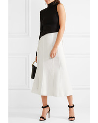 Proenza Schouler Belted Crepe Midi Skirt Off White