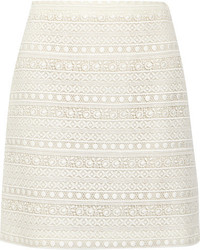 Giambattista Valli Cotton Blend Lace Skirt Ivory