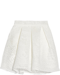 Maje Jeko Bonded Guipure Lace Mini Skirt Ivory