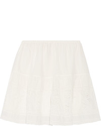 The Great Jubilee Lace Paneled Cotton Voile Mini Skirt White