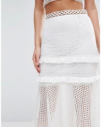 True Decadence Lace Paneled Skirt
