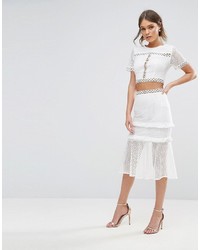 True Decadence Lace Paneled Skirt