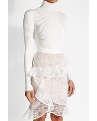 Self-Portrait Lace Skirt With Frills