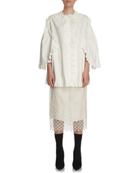 Burberry Paneled Macrame Lace Skirt