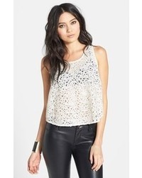 ASTR Sequin Lace Layered Tank