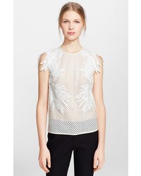 Erdem Embroidered Lace Shell