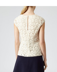 Reiss Spears Lace Fitted Top