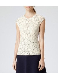Reiss Spears Lace Fitted Top