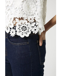 Topshop Tall 3d Lace Shell Top
