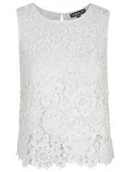 Topshop Tall 3d Lace Shell Top