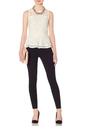 The Limited Lace Peplum Sleeveless Top