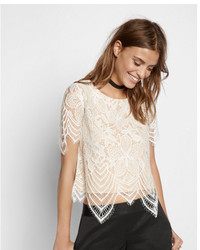 Express All Over Lace Tee