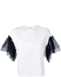 MSGM Lace Sleeves T Shirt