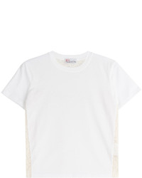 RED Valentino Red Valentino Cotton T Shirt With Lace