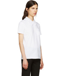 Miu Miu White Lace Collar T Shirt