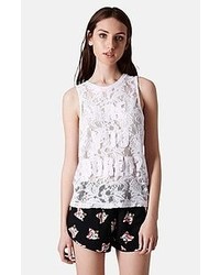 Topshop Are You Bored Lace Front Tank