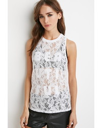 Forever 21 Beautiful Embroidered Lace Tank