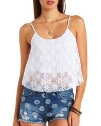 Charlotte Russe Swing Lace Crop Top