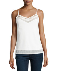 French Connection Lucky Lace Trimmed Camisole Summer White