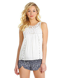 Skies Are Blue Lace Contrast Tank