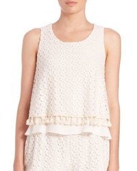 T-Bags LosAngeles T Bags Los Angeles Lace Tank With Tassles