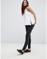 Blank NYC Tank With Side Lace Up Detail