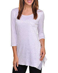 Peter Nygard Floral Lace Sharkbite Tunic