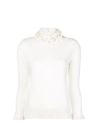 Barrie Flying Lace Cashmere Turtleneck Pullover