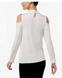 Thalia Sodi Lace Illusion Cold Shoulder Top Only At Macys