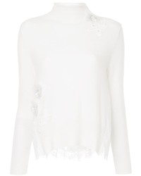 Onefifteen Lace Patch Roll Neck Sweater