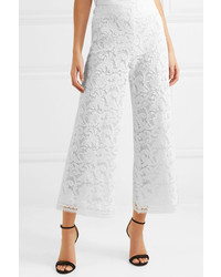 Adam Lippes Cropped Corded Lace Wide Leg Pants