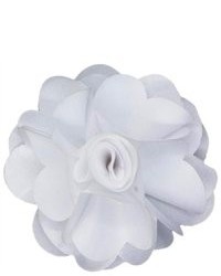 Dapper World White Rose Flower Lapel Pin