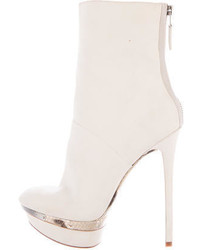 Brian Atwood B Platform Leather Ankle Boots