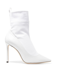 Jimmy Choo Brandon 100 Leather And Stretch Ponte Ankle Boots