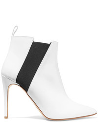 Rupert Sanderson Critic Patent Leather Ankle Boots White