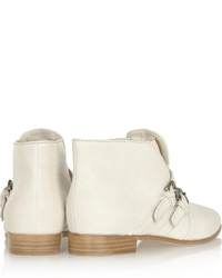 Miu Miu Double Strap Leather Ankle Boots
