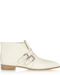 Miu Miu Double Strap Leather Ankle Boots