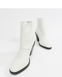 ASOS DESIGN Elexis Leather Ankle Sock Boots Leather