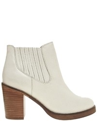 Asos Evacuate Leather Chelsea Ankle Boots White