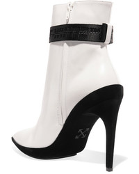 Off-White For Walking Printed Leather Ankle Boots