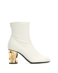 Giuseppe Zanotti Design Gold Heel Ankle Boots