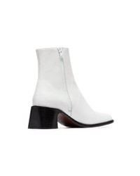 By Far Jeane 55 Square Toe Leather Ankle Boots